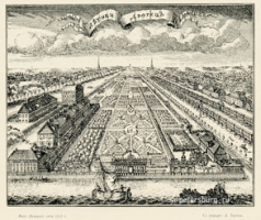 Летний сад с невской оградой на гравюре 1716 года
