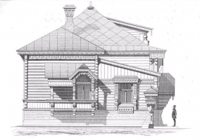 Боковой фасад. Зодчий, 1872, 2  лист 9