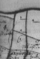 Фрагмент шведской карты 1670-х гг. Участок на месте будущей территории усадьбы Львова